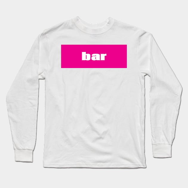 Bar Long Sleeve T-Shirt by ProjectX23Red